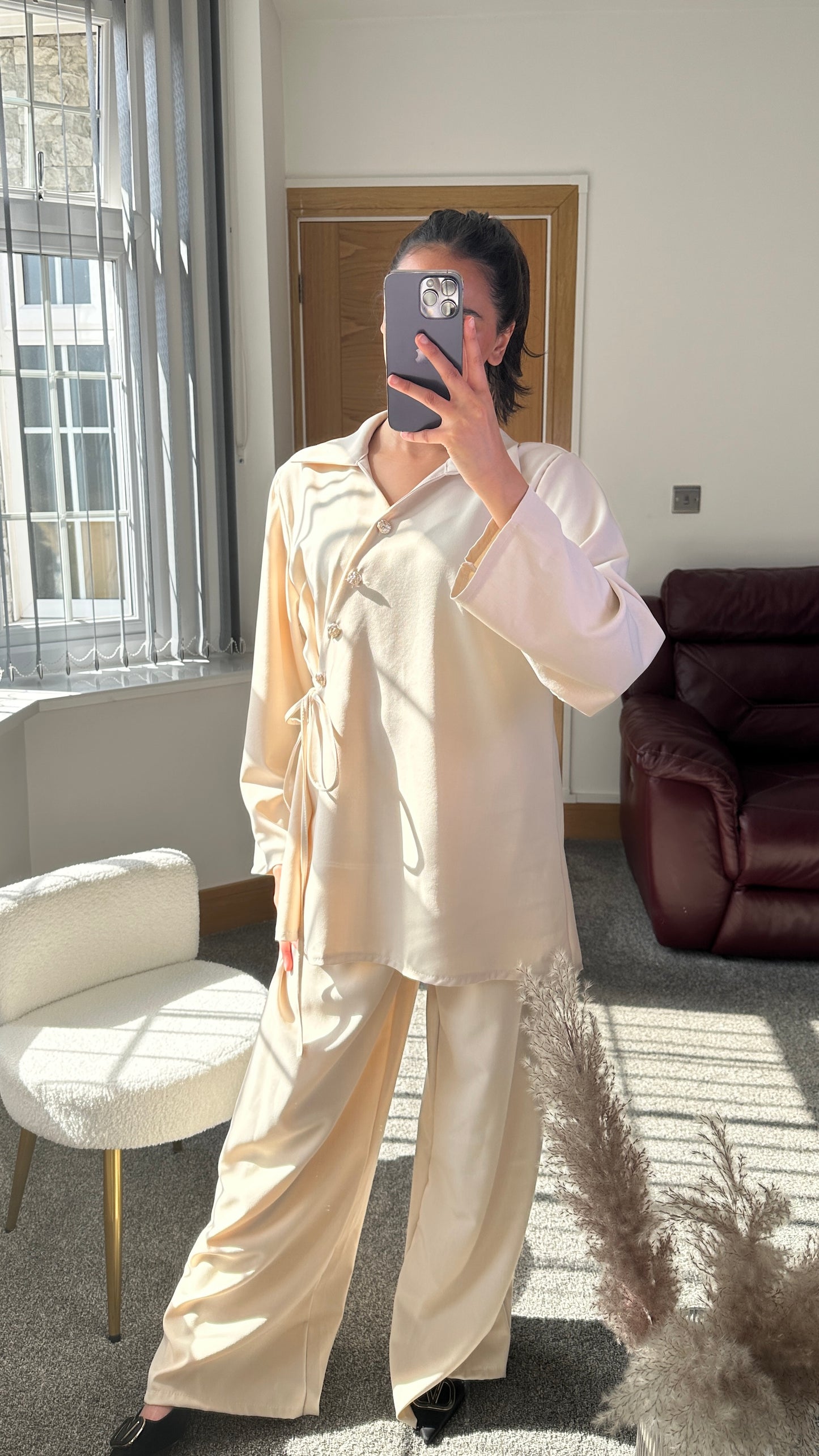 Velina co ord in beige