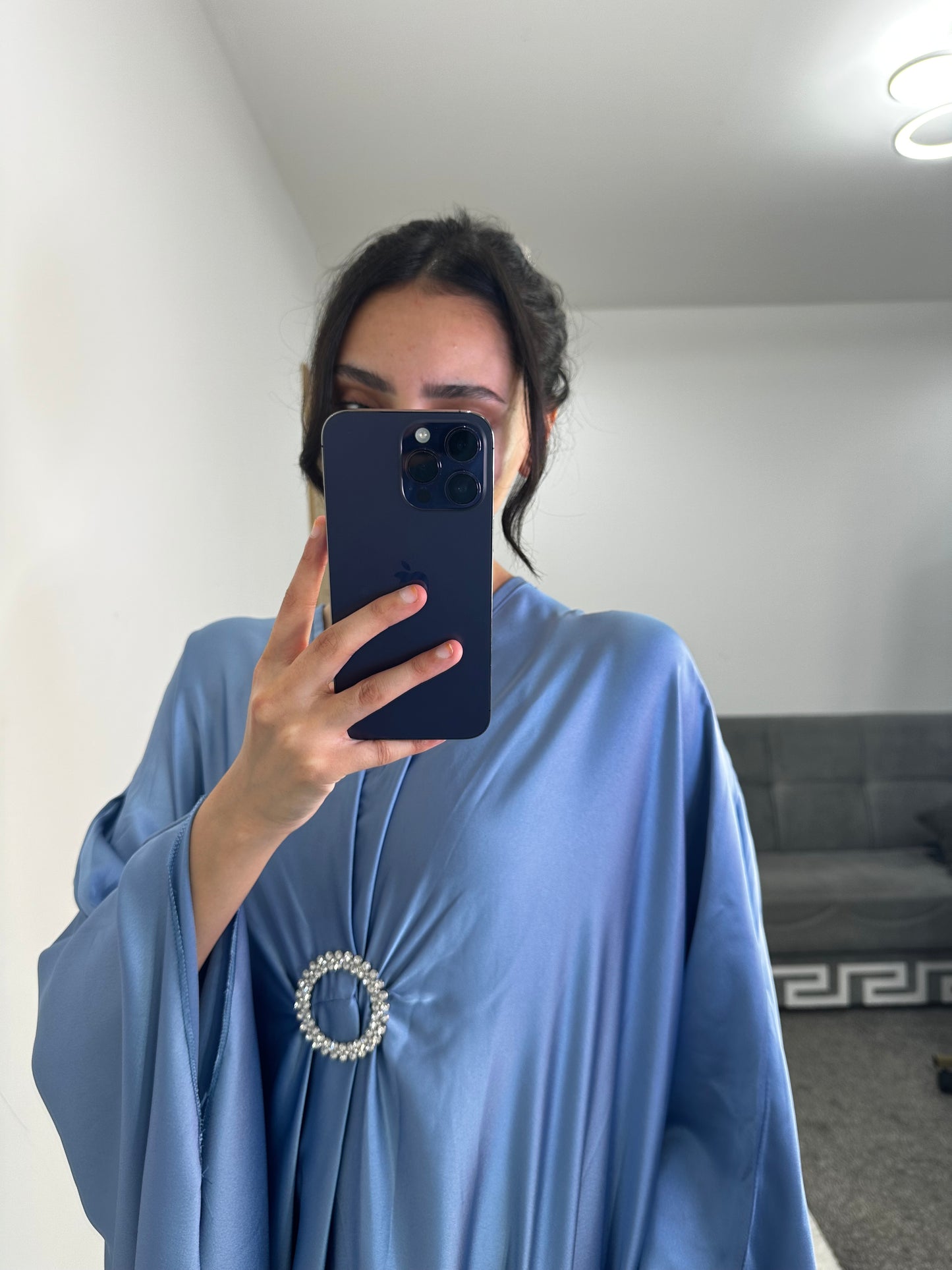 Alima dress in baby blue