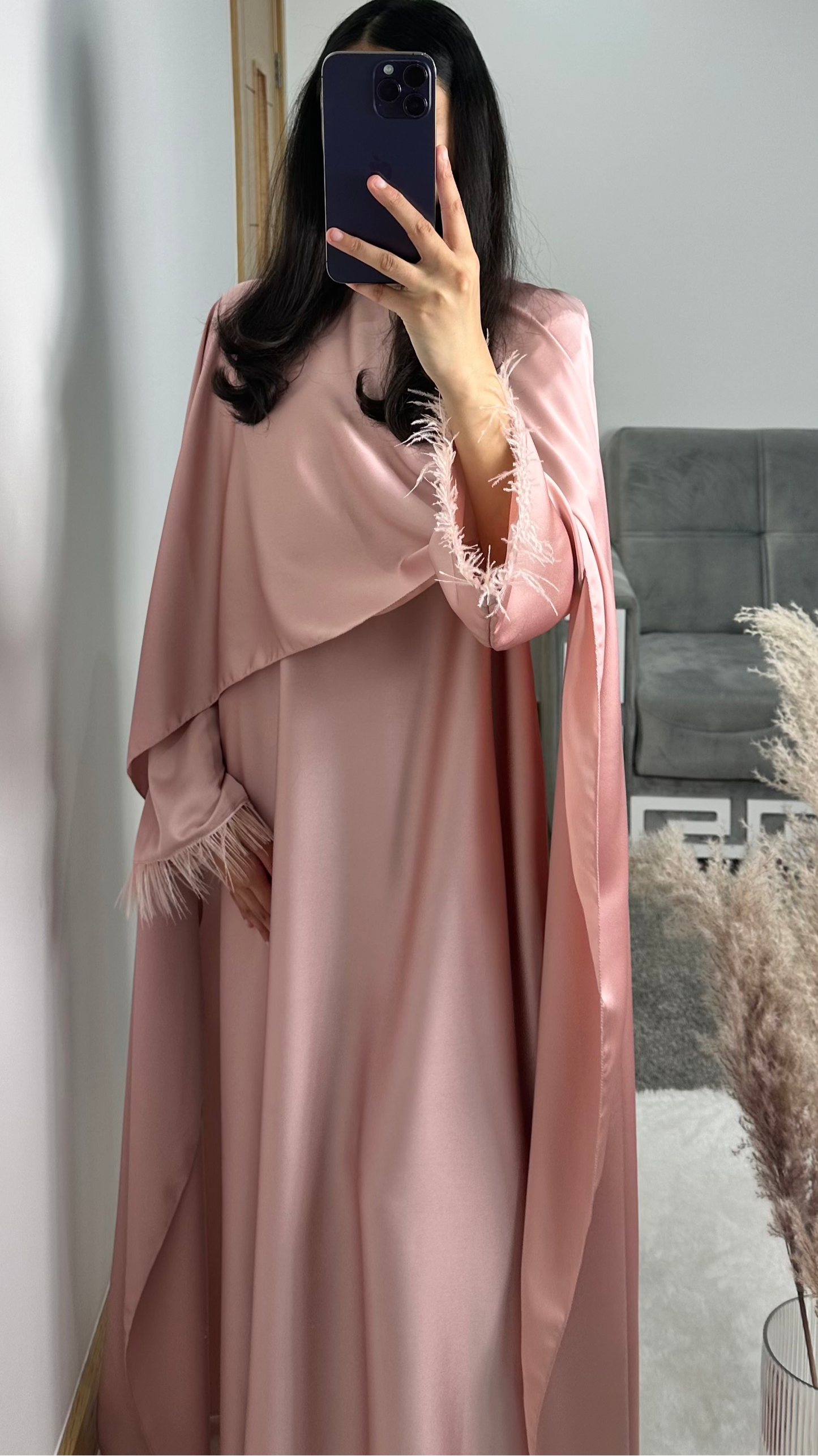 Hannah dress in blush pink