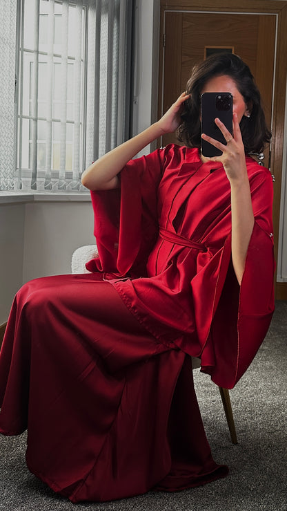 Amaryllis Co ord set in burgundy