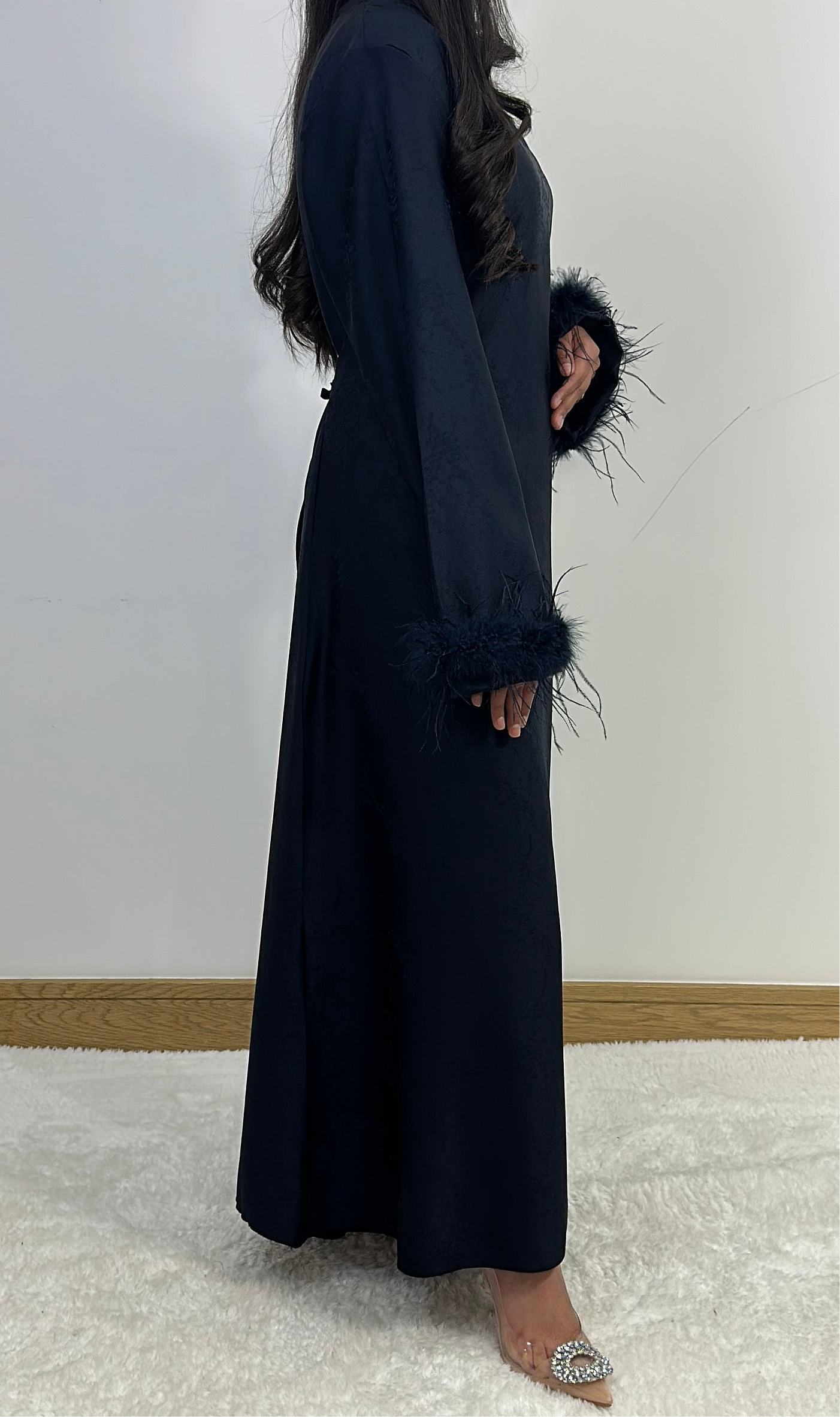 Fareeah long dress in navy blue