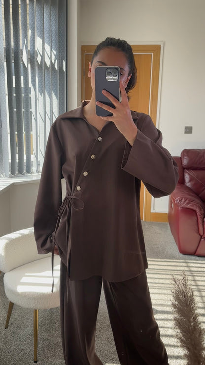 Velina co ord in chocolate brown