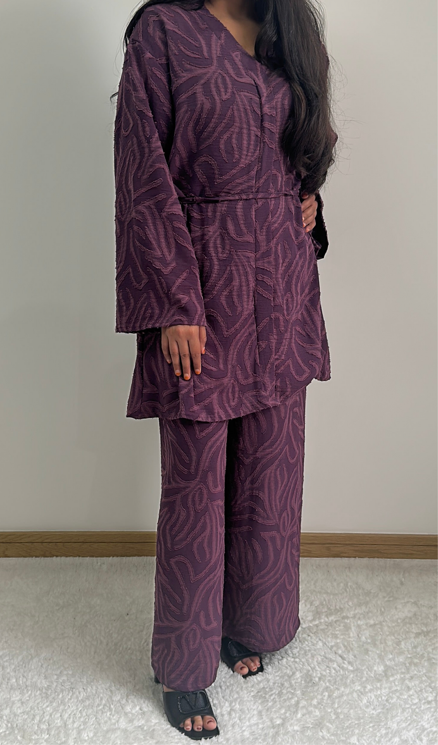 Noor co ord set in purple