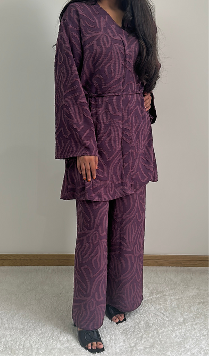 Noor co ord set in purple