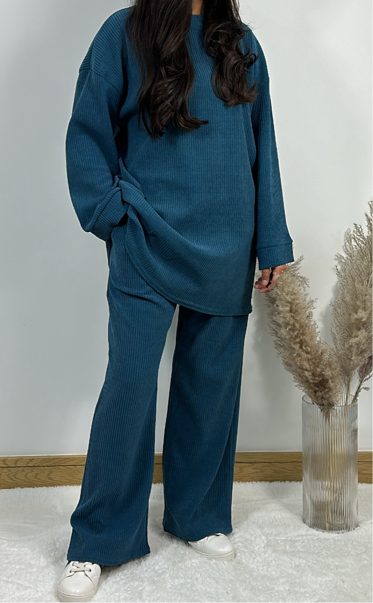 Aafiya co ord in turquoise