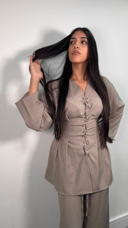 Elira Co ord set in latte