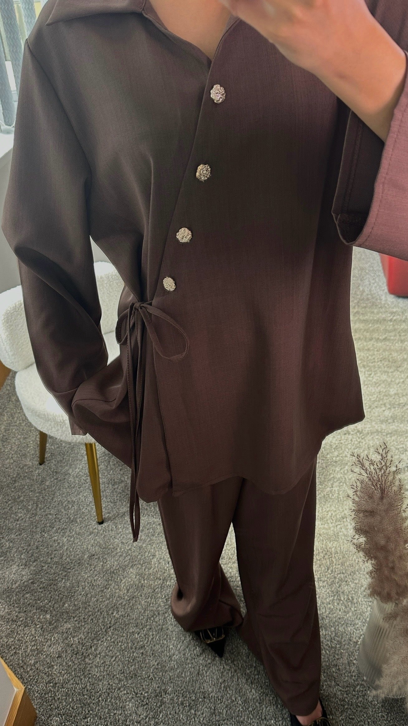 Velina co ord in chocolate brown