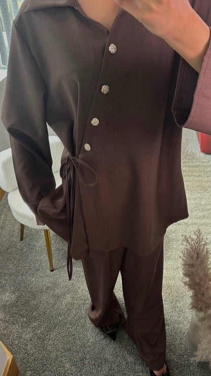 Velina co ord in chocolate brown