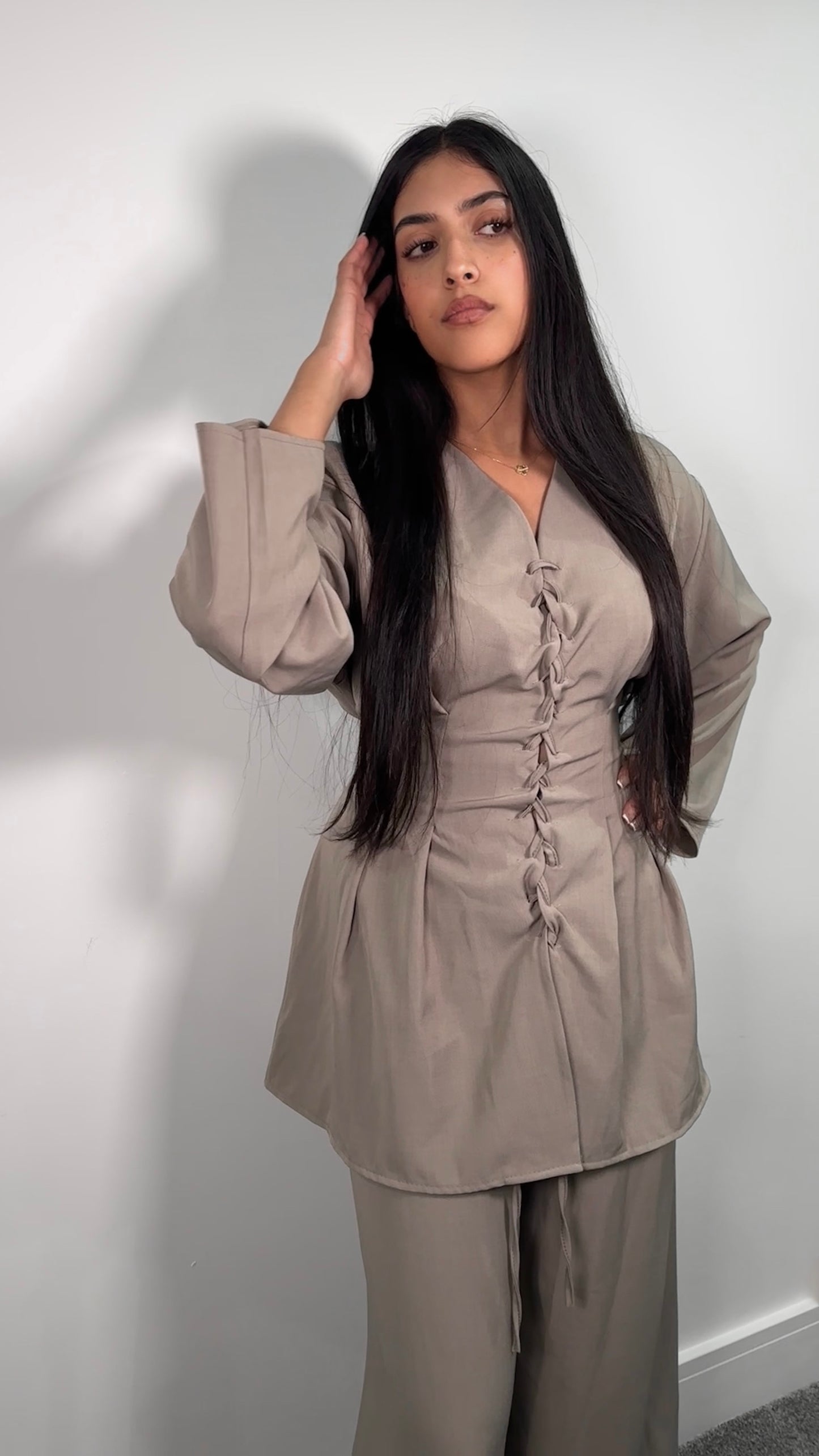 Elira Co ord set in latte