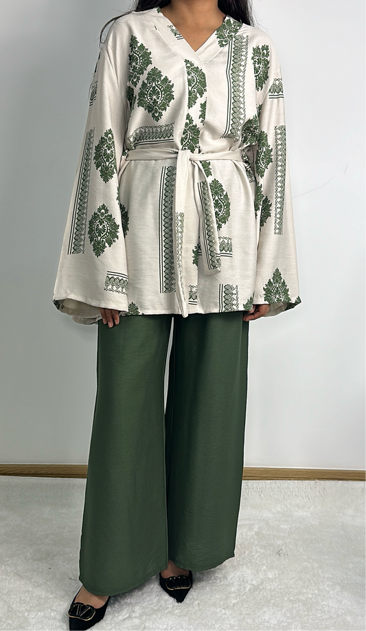 Maira co ord in khaki