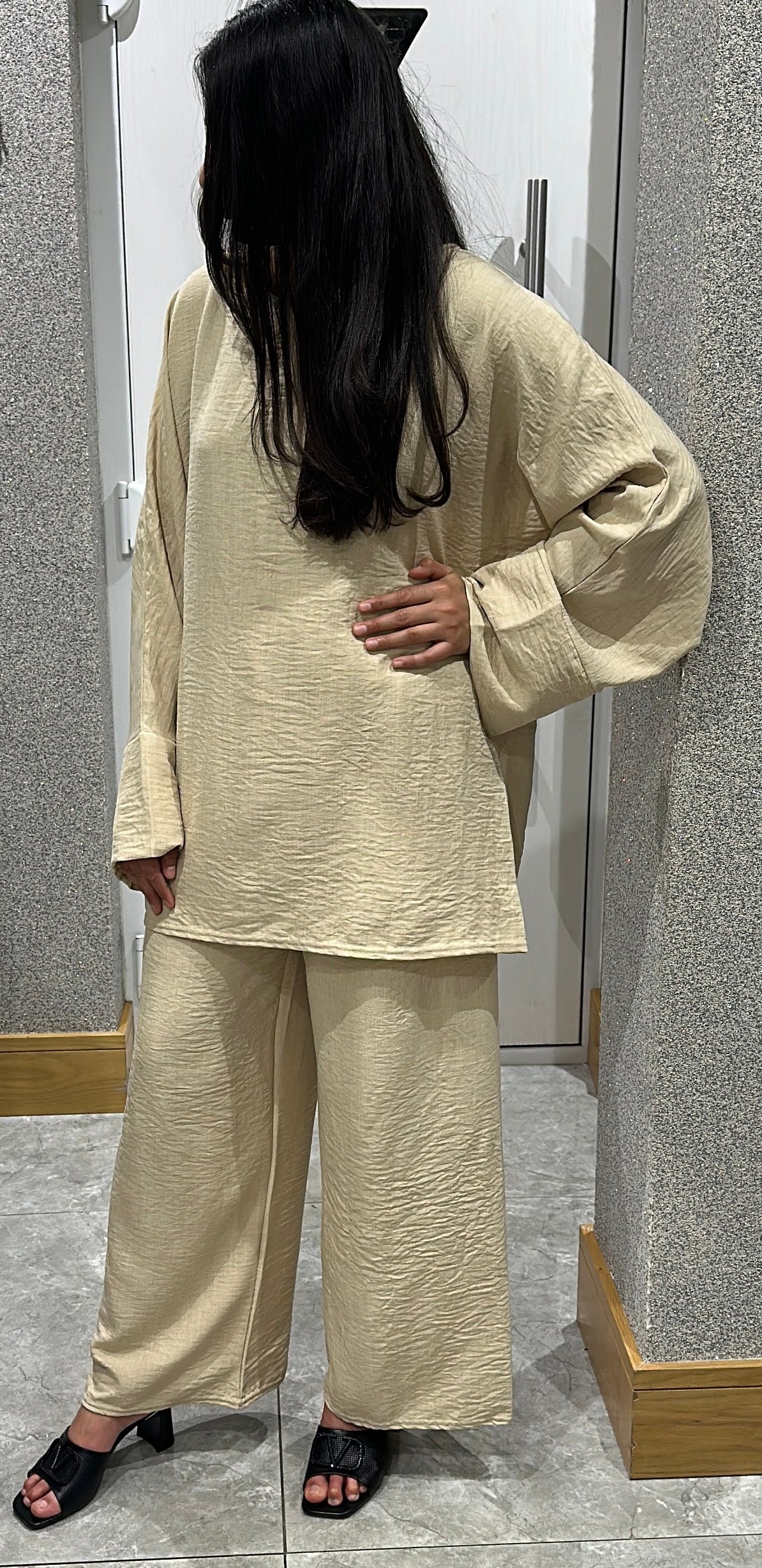 Zehra Co ord Set In Beige