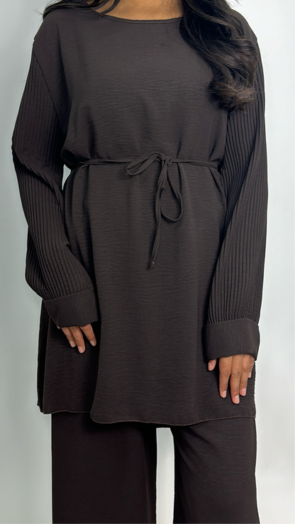 Adilah co ord in chocolate brown