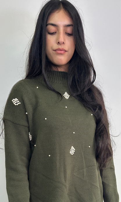 Emina co ord in khaki