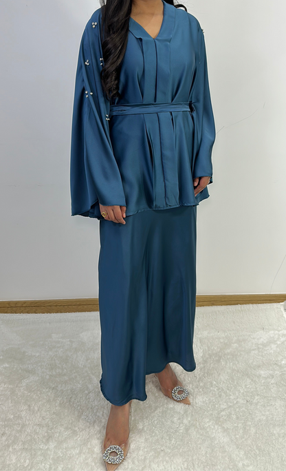 Amaryllis Co ord set in petrol blue