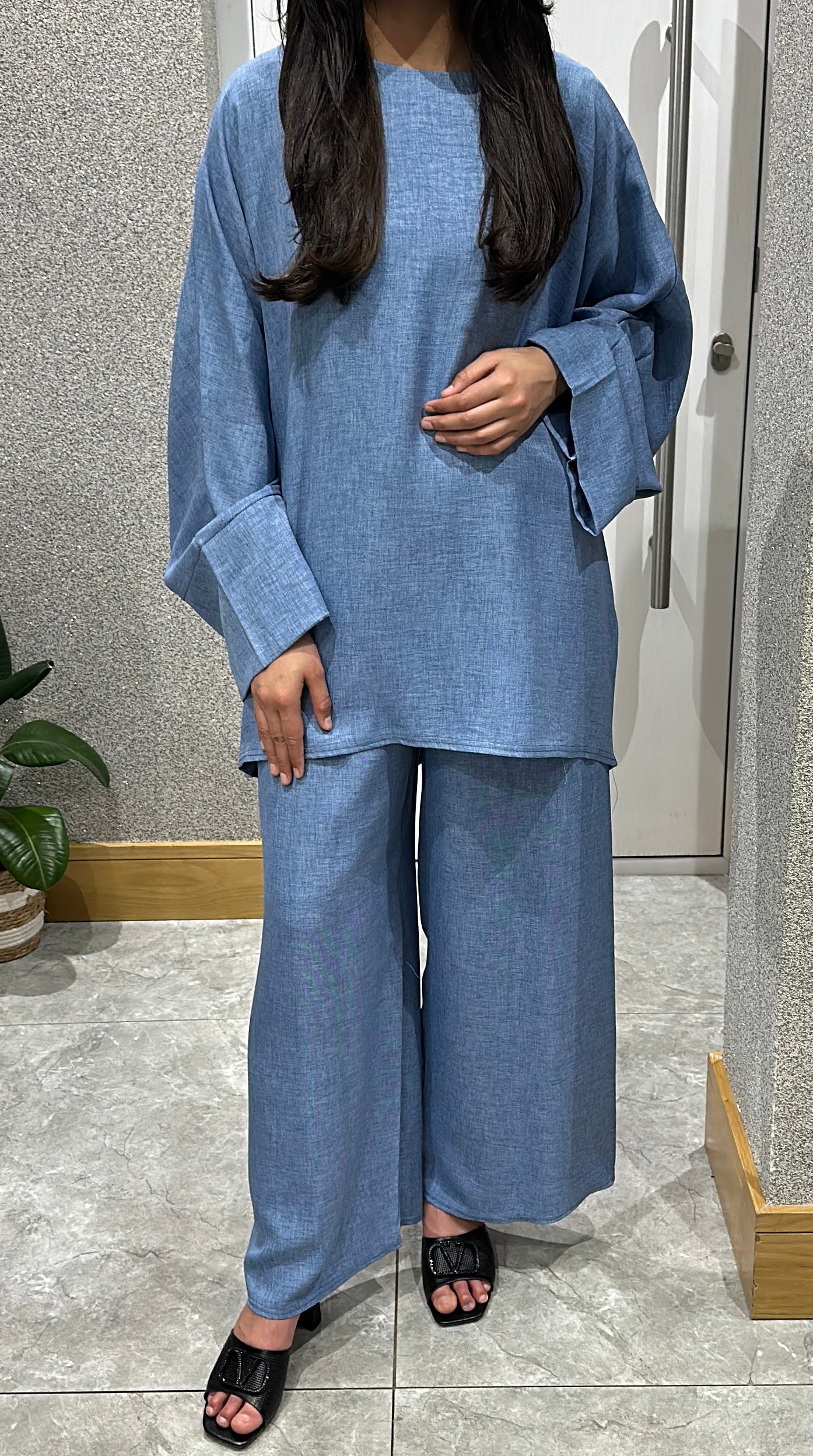 Zehra Co ord Set In Blue