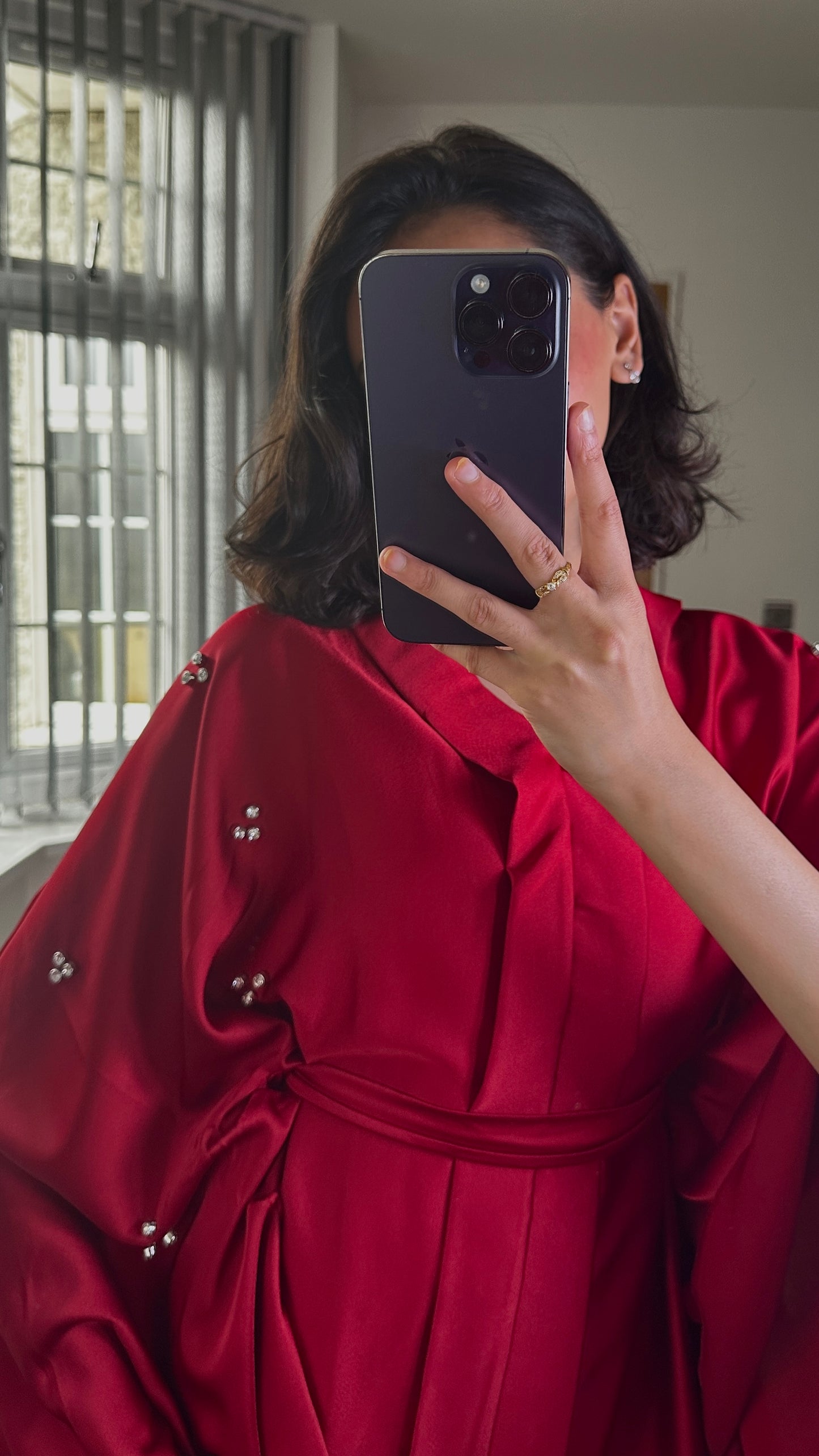 Amaryllis Co ord set in burgundy