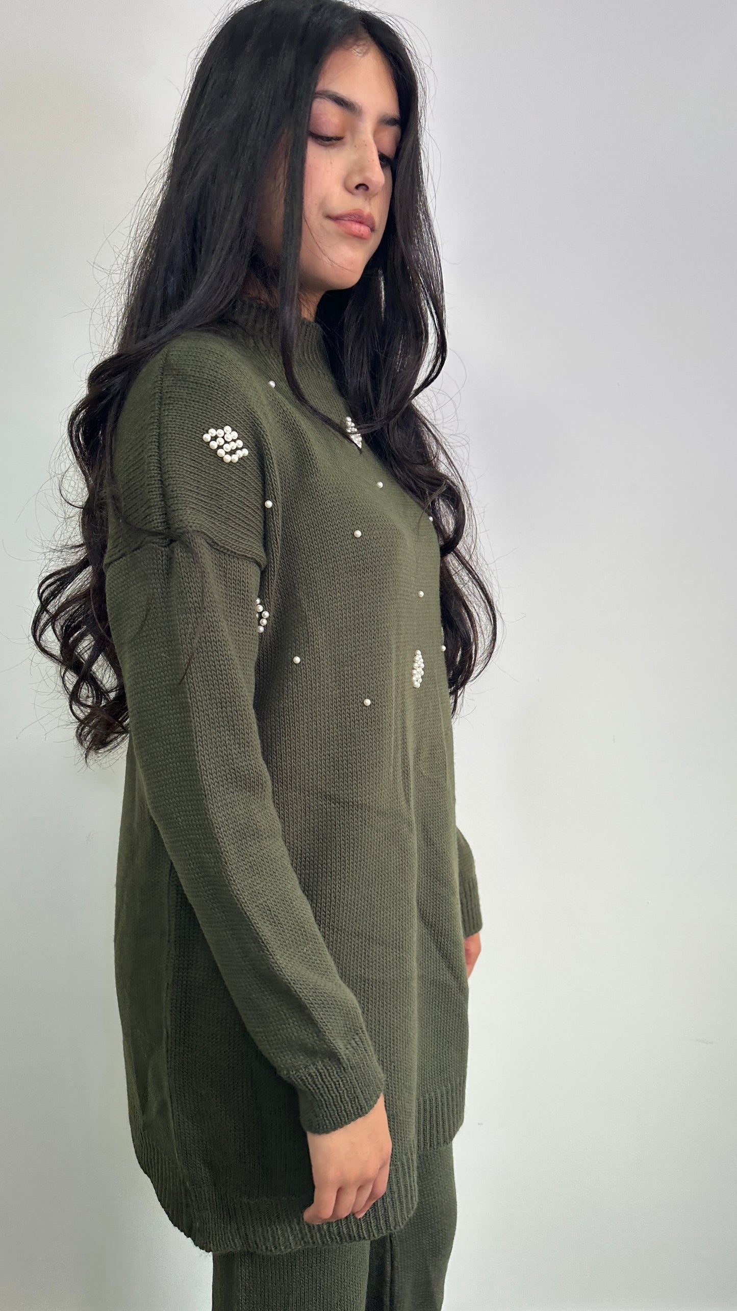 Emina co ord in khaki