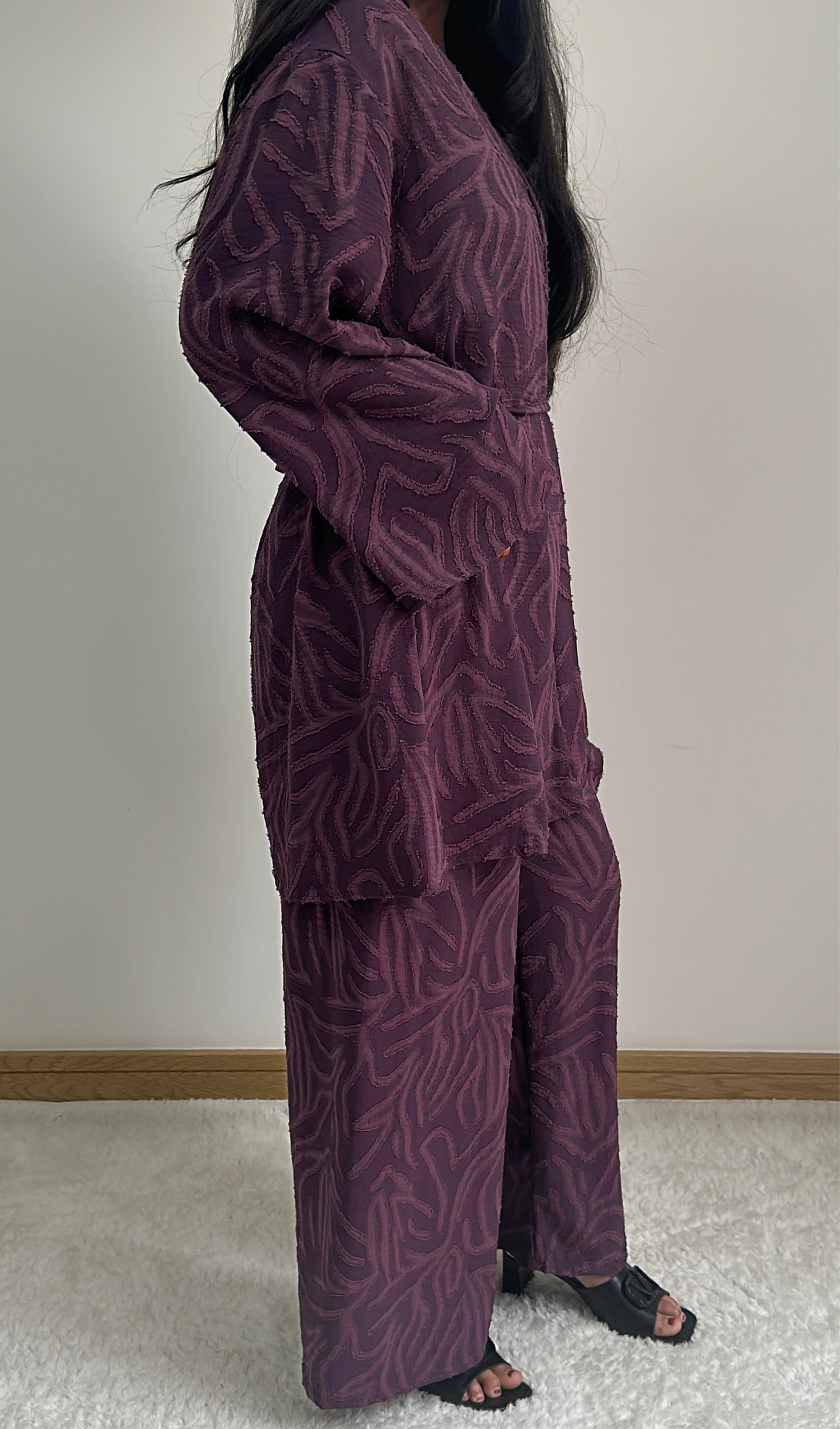 Noor co ord set in purple