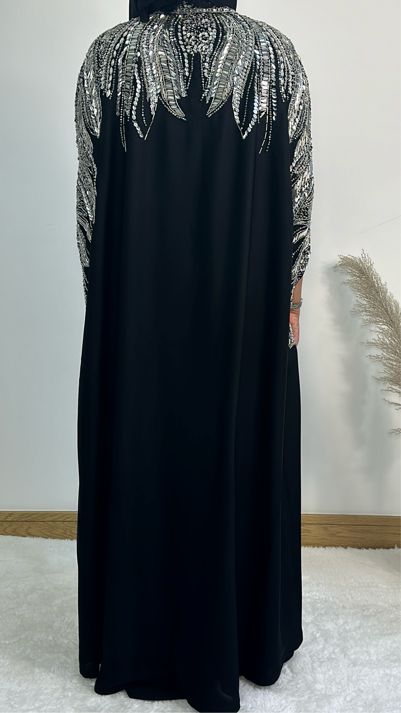 Zumena cape abaya in black