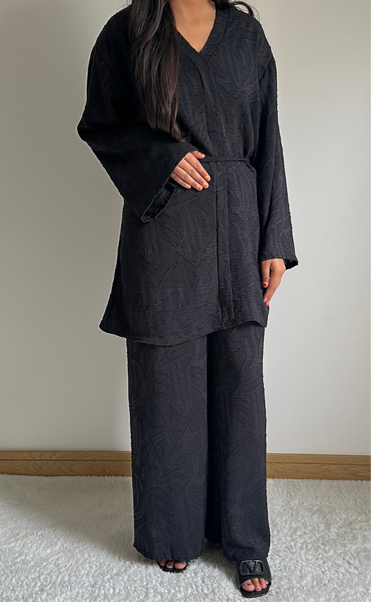 Noor co ord set in black
