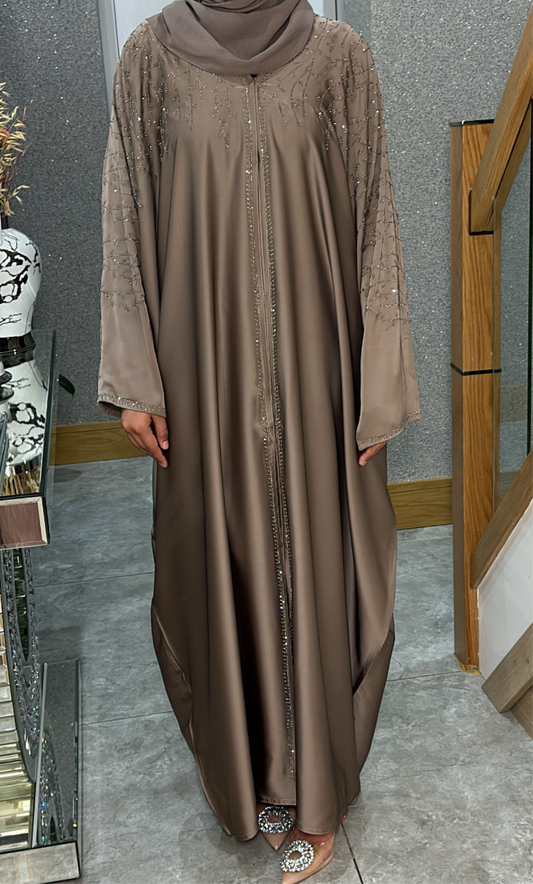 Maryam abaya in light beige
