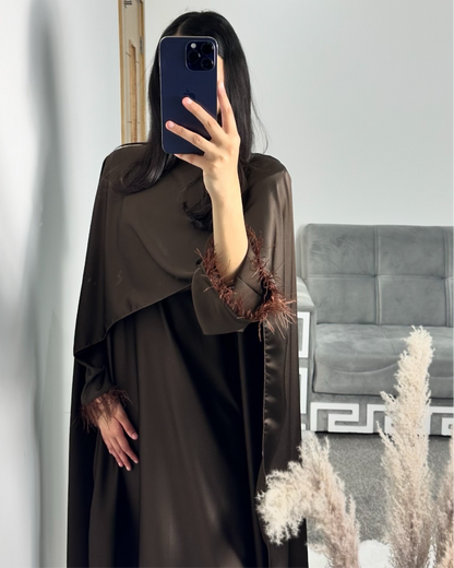 Hannah dress in dark brown