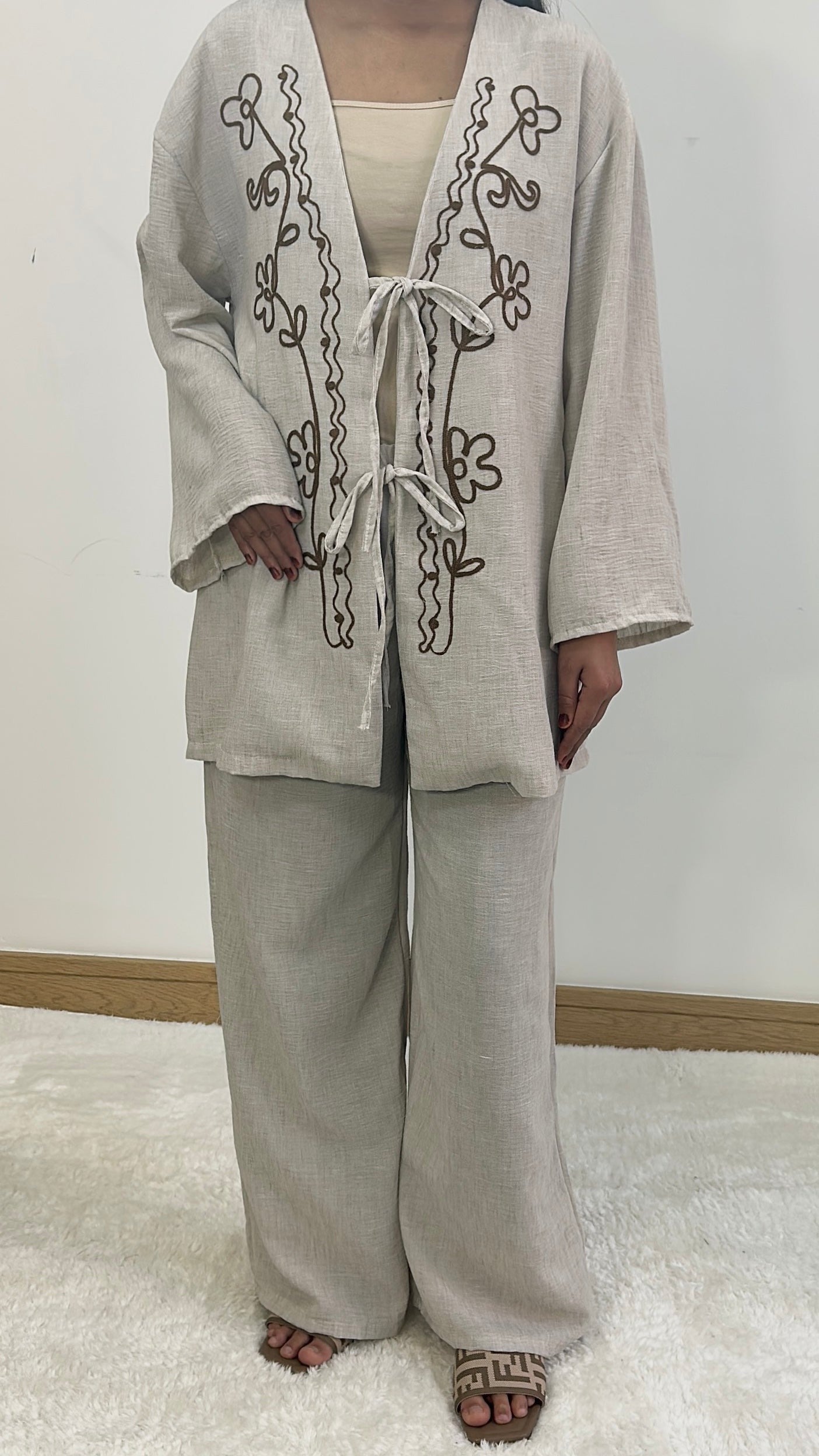 Lilian summer co ord in cream