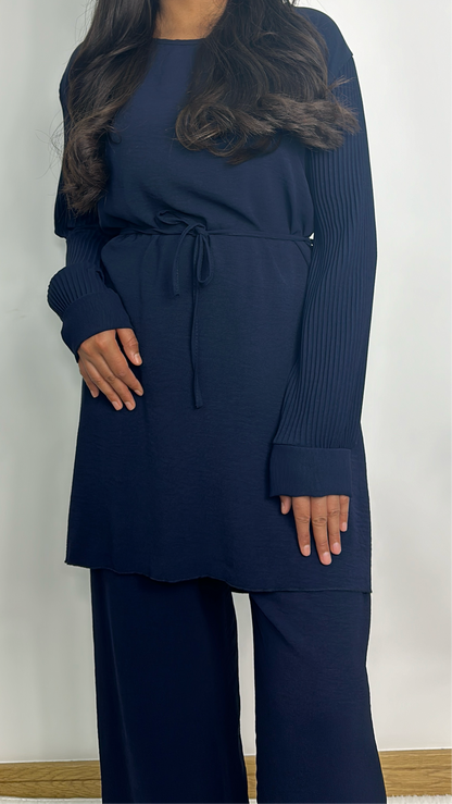 Adilah co ord in navy blue