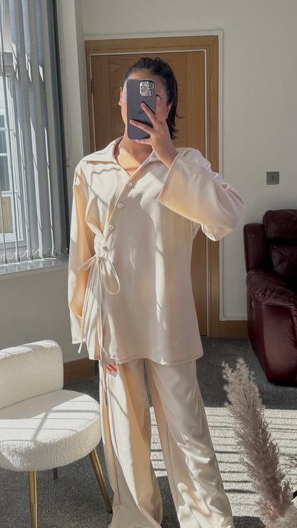 Velina co ord in beige
