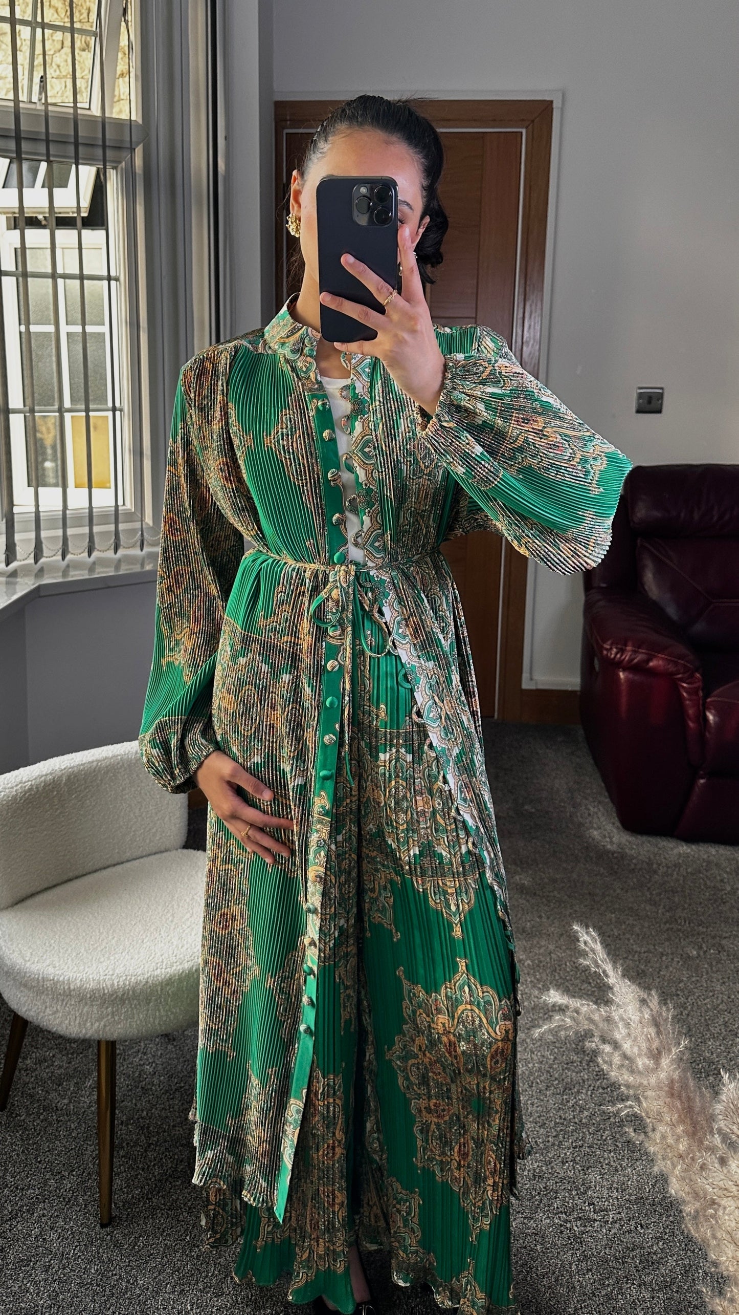 Shana two piece co ord set in green