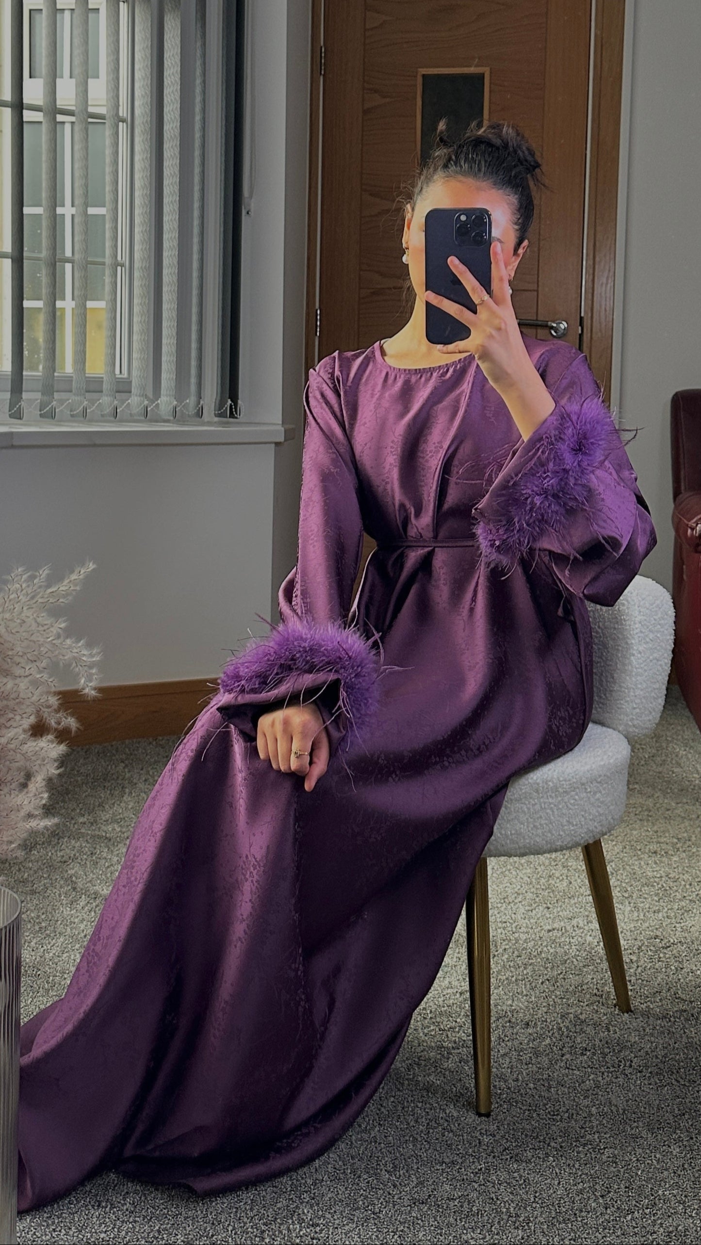 Fareeha long dress in purple