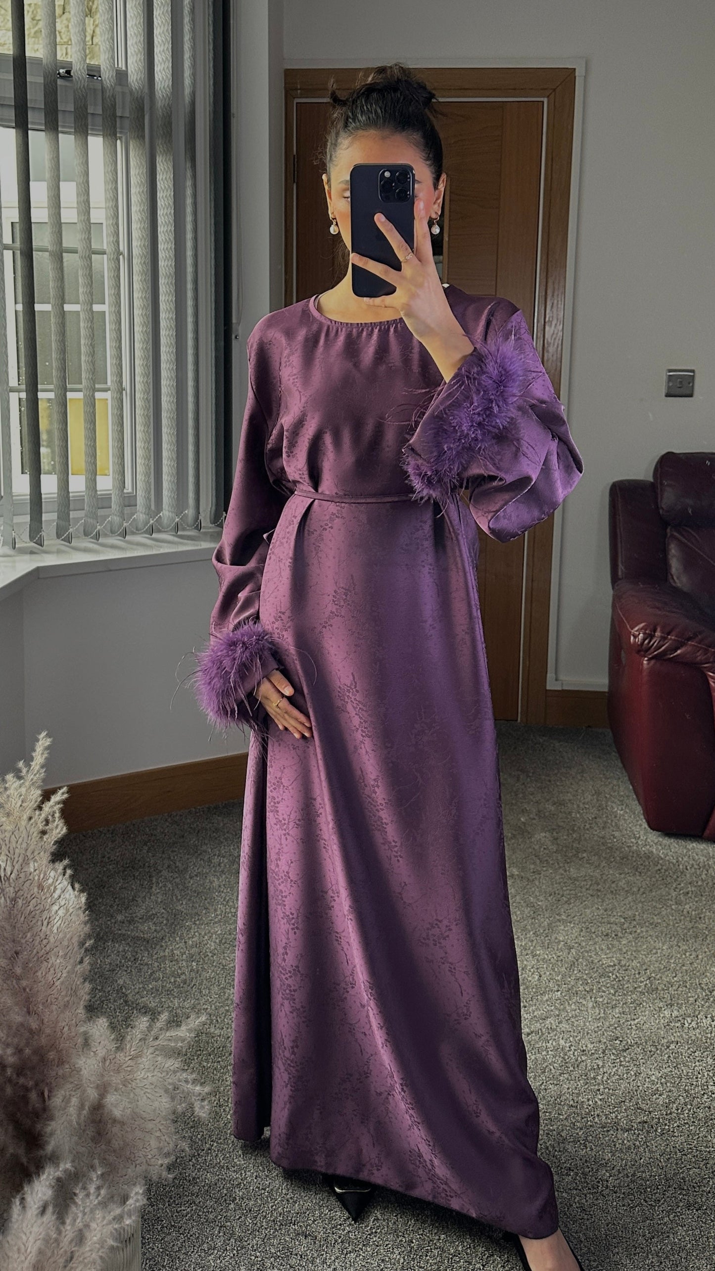 Fareeha long dress in purple