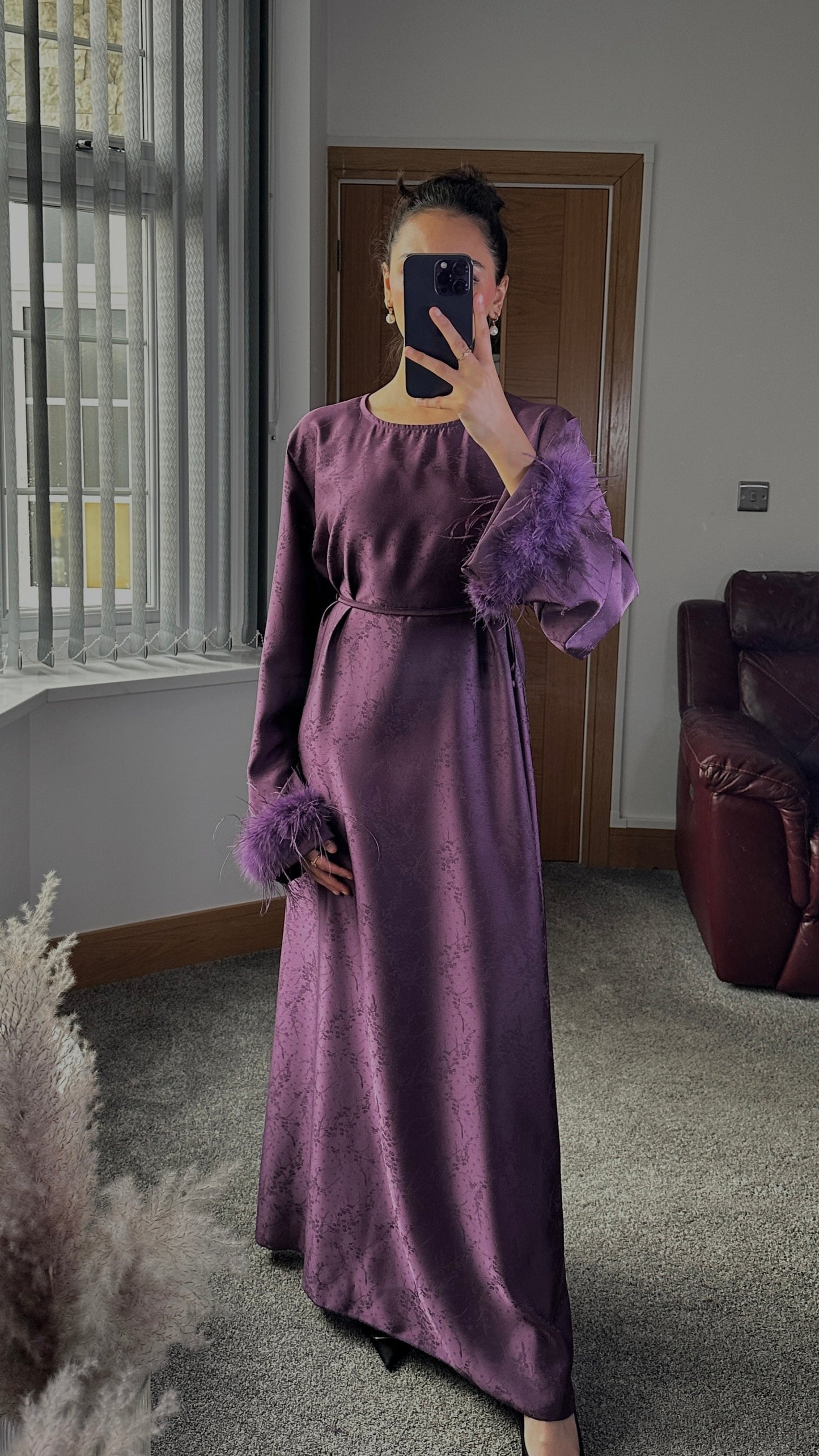 Fareeha long dress in purple