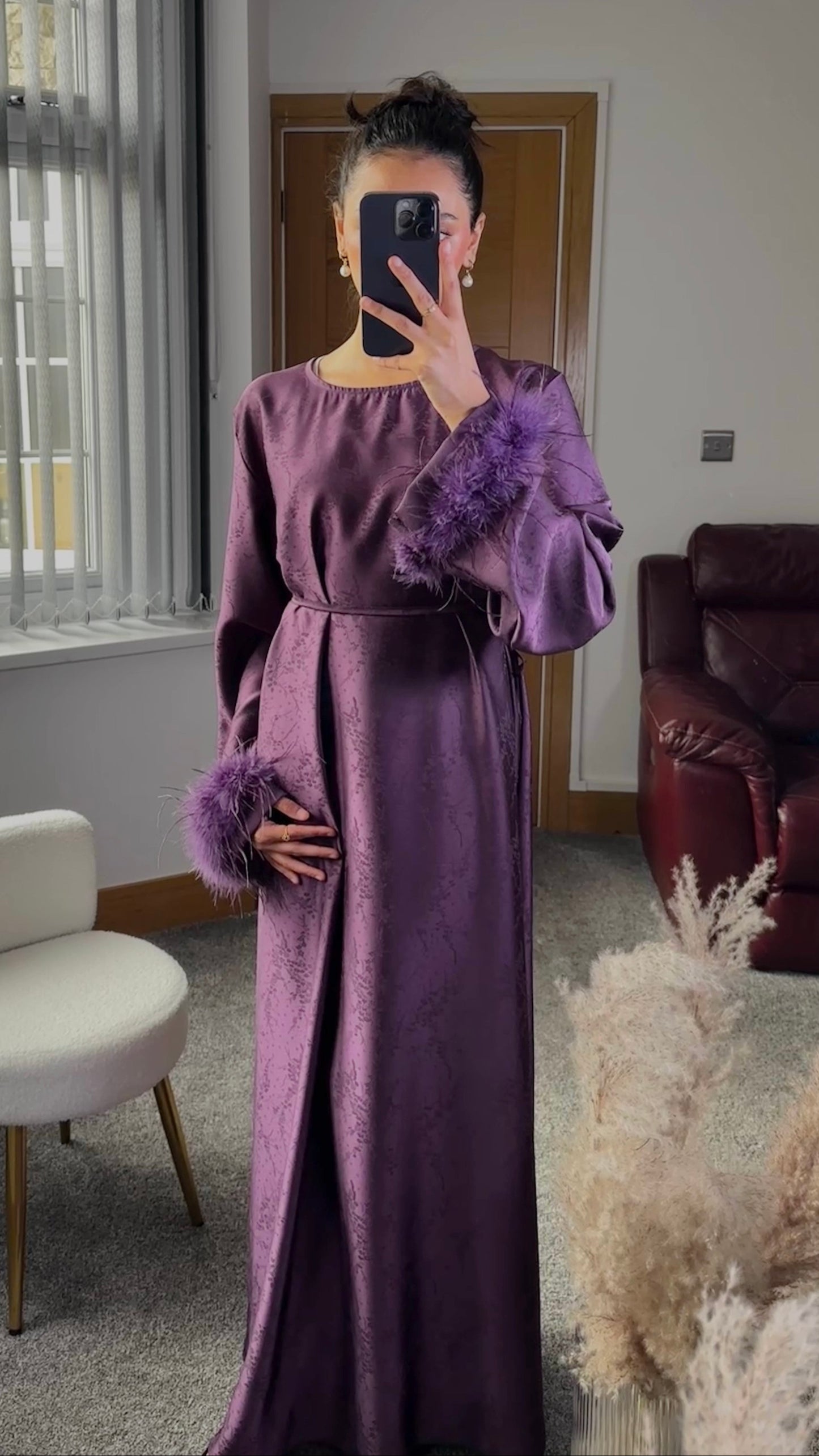 Fareeha long dress in purple
