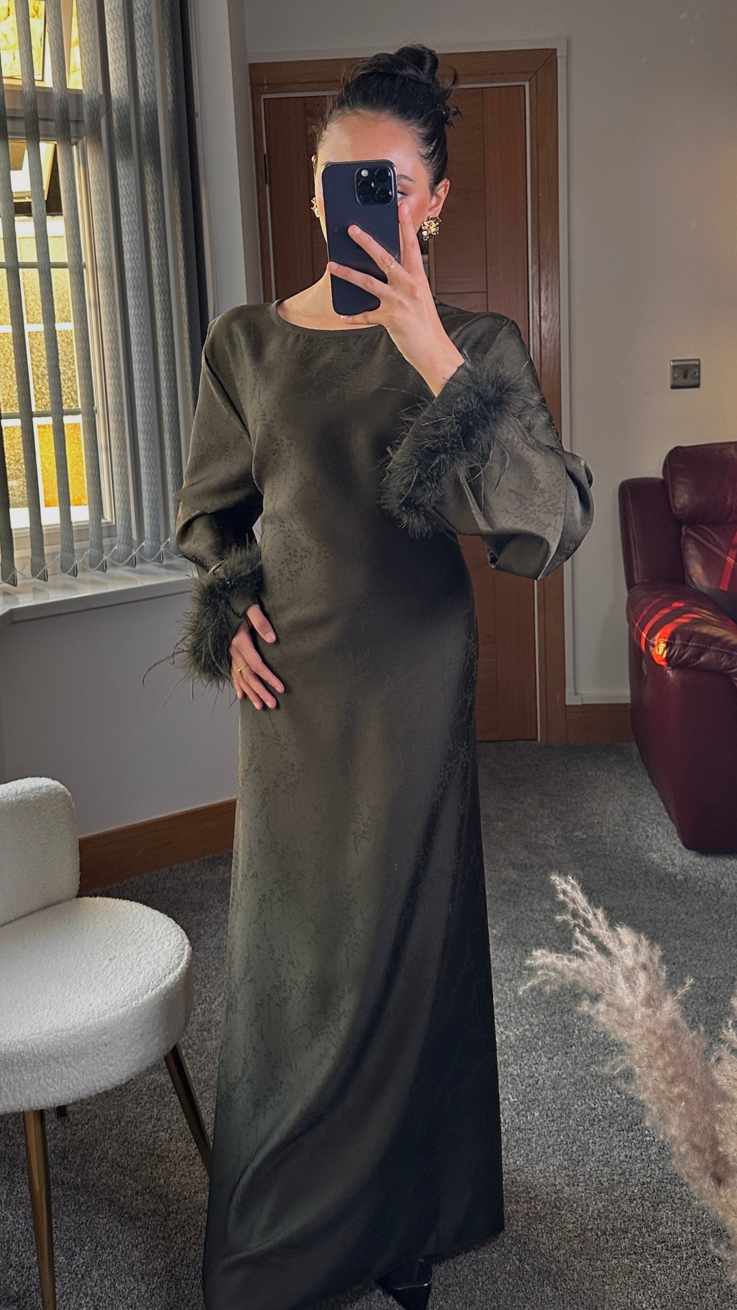 Fareeah dress in olive green