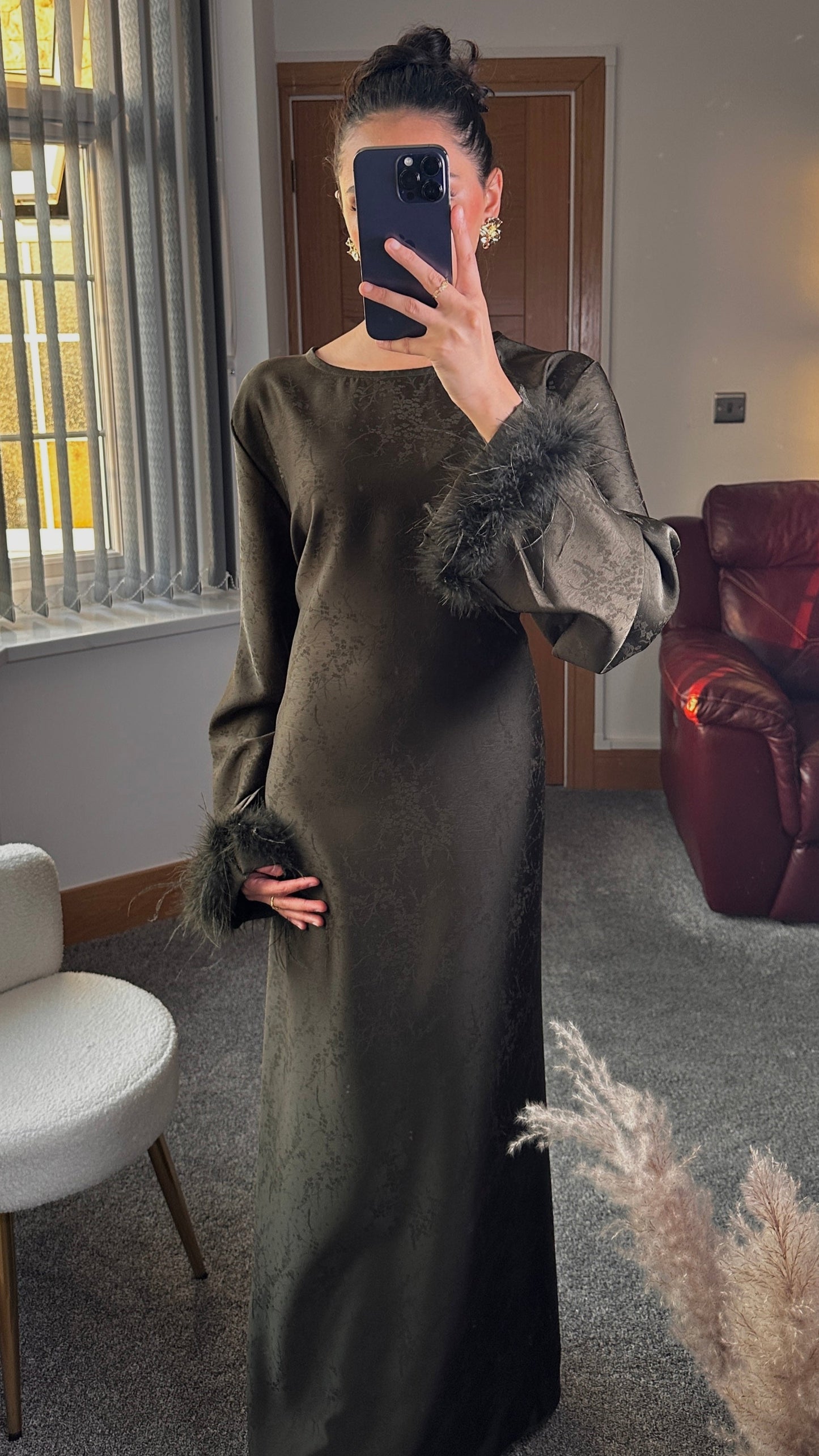 Fareeah dress in olive green