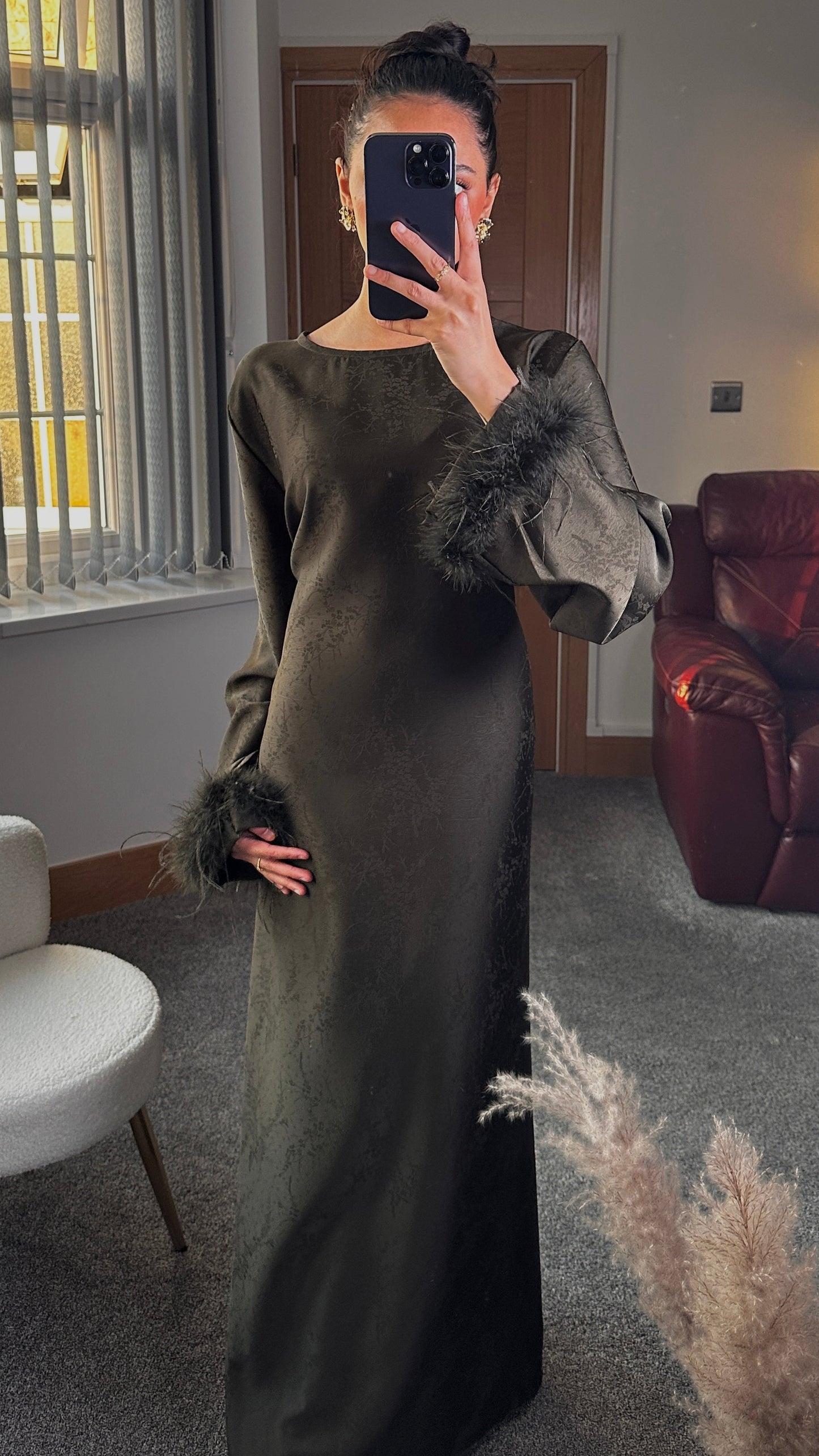Fareeah dress in olive green