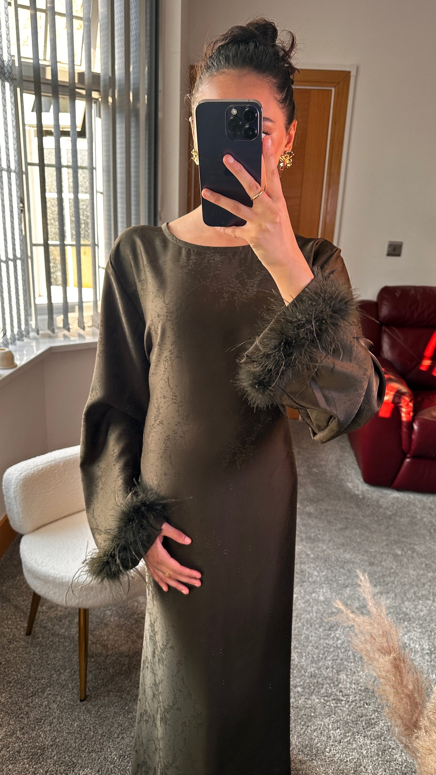 Fareeah dress in olive green
