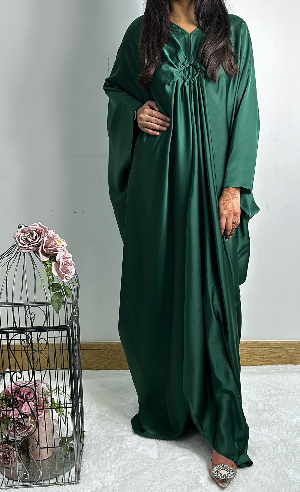 Faariha In Bottle Green