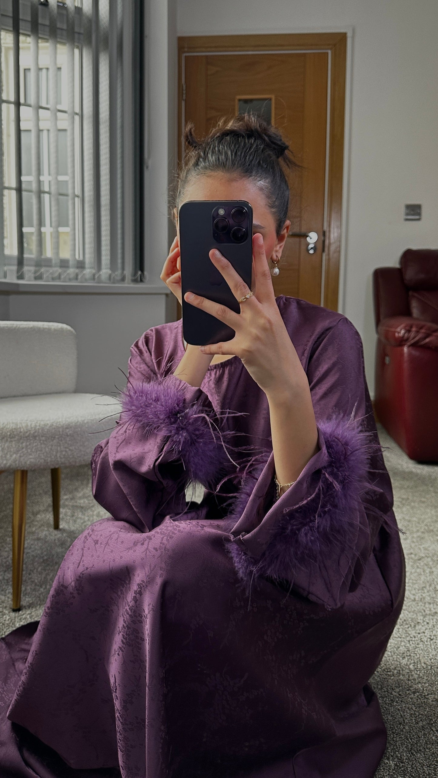 Fareeha long dress in purple