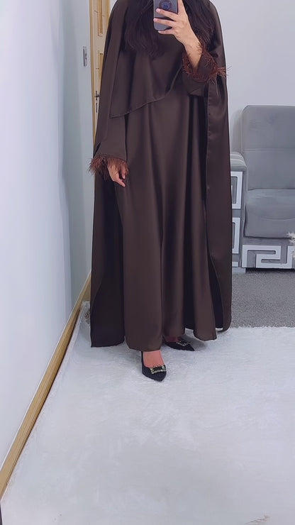 Hannah dress in dark brown
