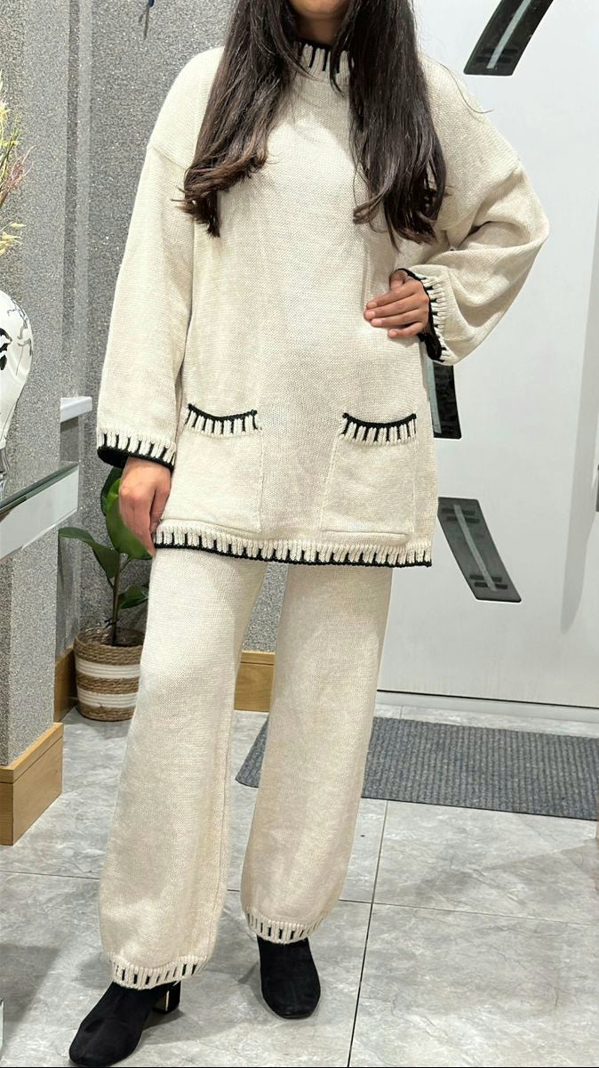 Reza Knit Coord In Cream