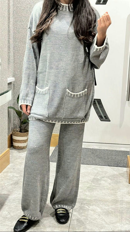 Reza Knit Coord In Grey